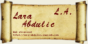 Lara Abdulić vizit kartica